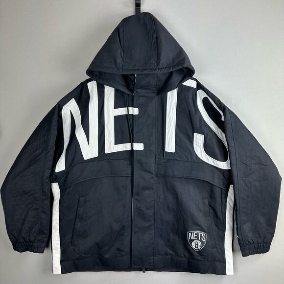 Nike x Ambush NBA Collection Nets Jacket Brooklyn Hooded Women’s L Black/White